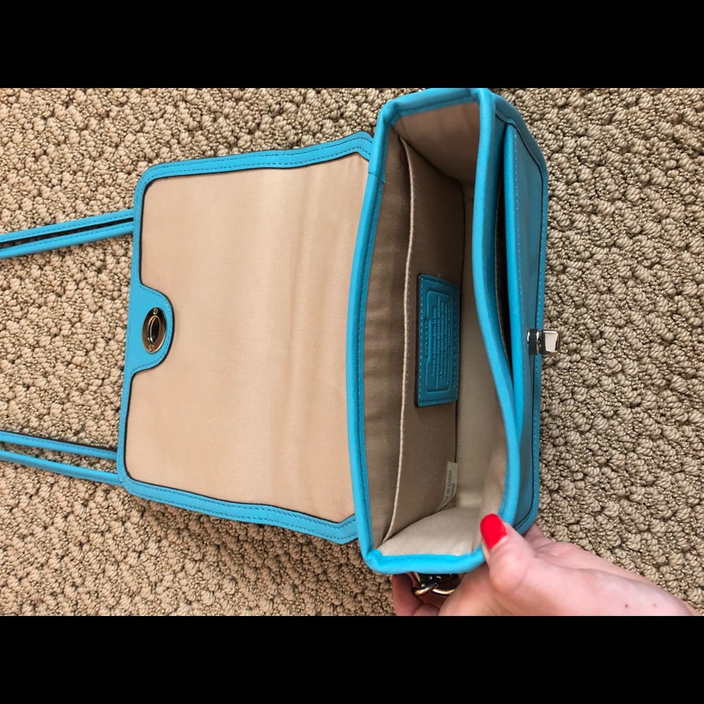 Blue Coach Purse - Picture 5 of 6